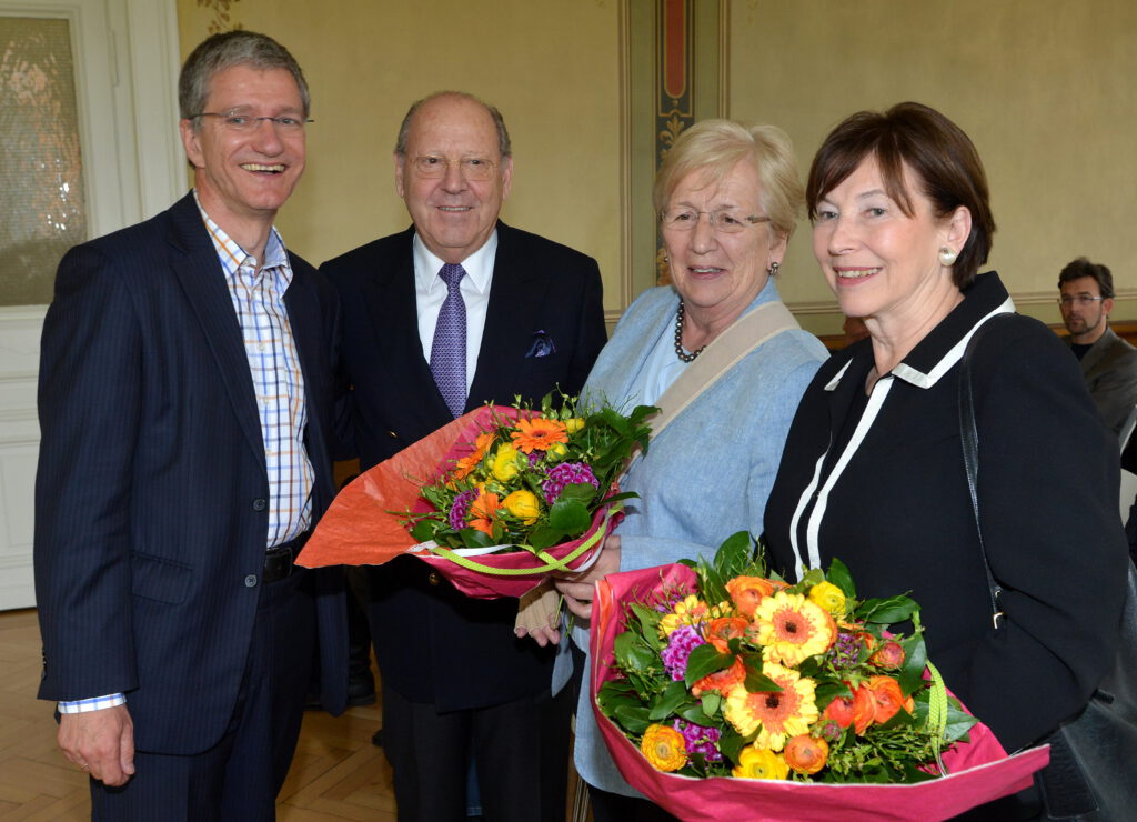 Prof. Olaf Riess, Wilfried und Martha Ensinger und Eva Luise Köhler